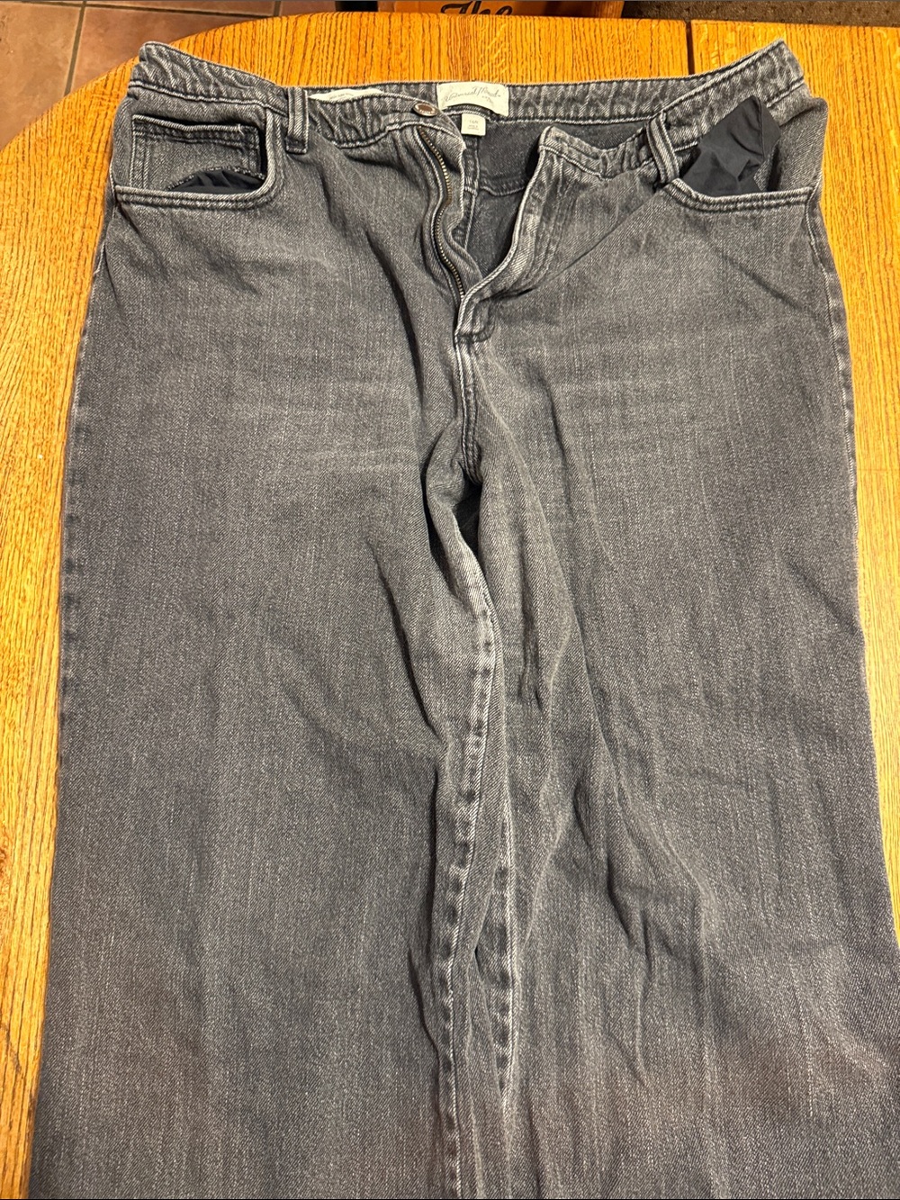 Womens Classic Straight Fit‎ Gray Jeans universal thread 14r